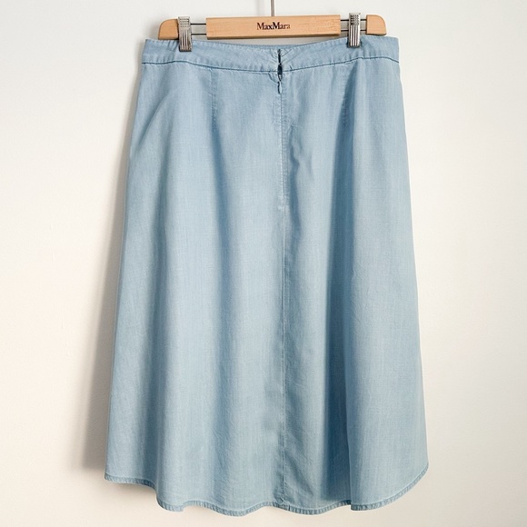 DKNY ultra soft denim chambray high low skirt - Picture 2 of 7